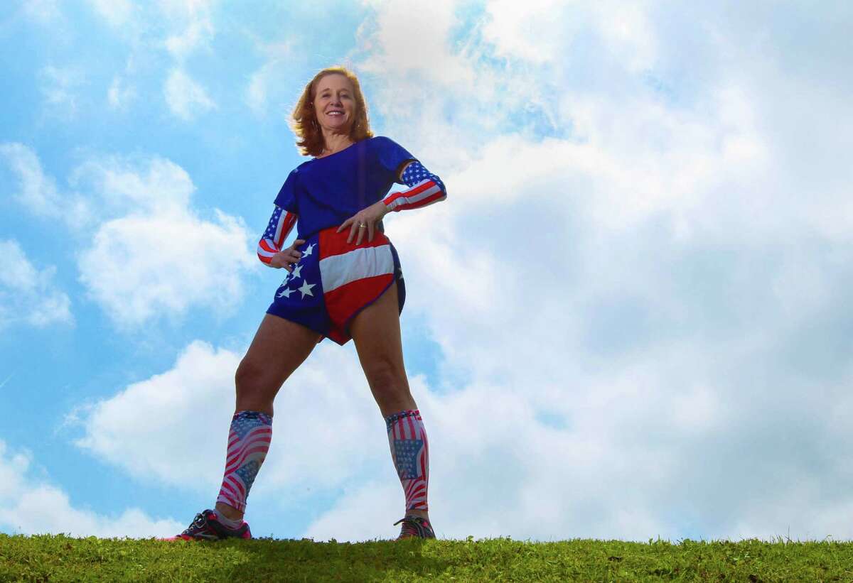 UH professor and dietitian Caryn Honig ran the Boston Marathon in 2001 and 2006, but decided after the bombings to run again - in full patriotic regalia.