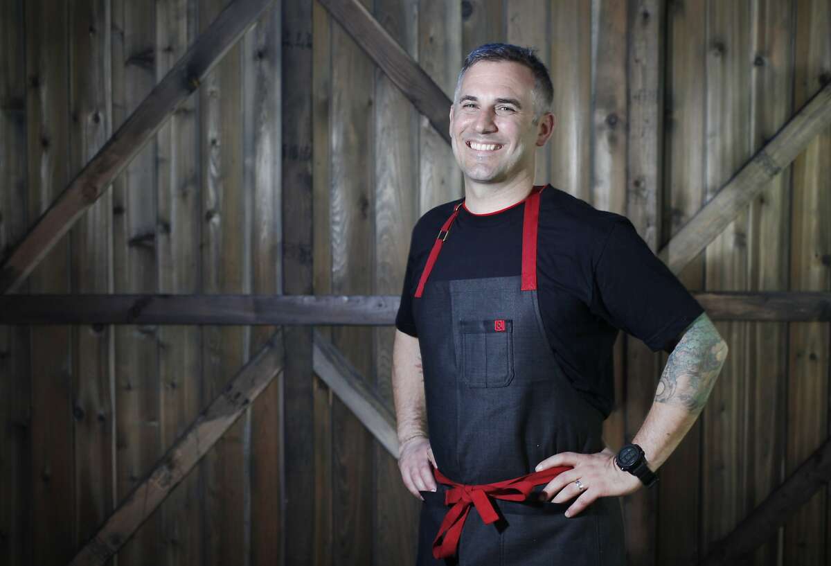 Chef and General Manager David Bazirgan pictured April 17, 2014 at the new restaurant and bar called Dirty Habit located in the Hotel Palomar in San Francisco, Calif. Melissa Fleis, who was a finalist in Season 10 of "Project Runway", designed the uniforms for Dirty Habit.