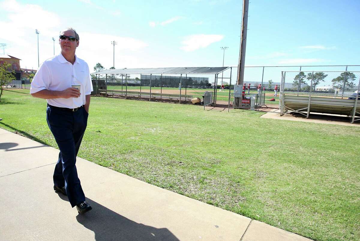 Owner Jim Crane strolls through Osceola County Stadium in Kissimmee, Fla. But now the Astros are working on a joint site with the Nats in Palm Beach County.