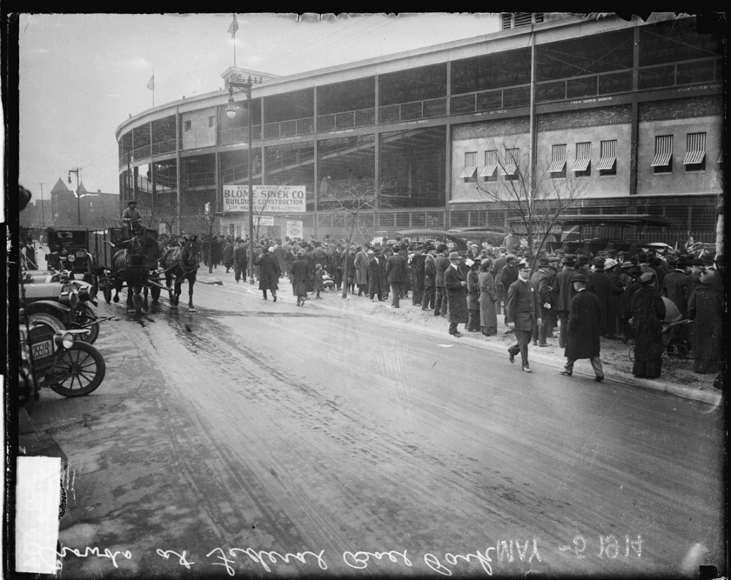 Wrigley Field Chicago Established 1914 Mens T-Shirt - Clark Street