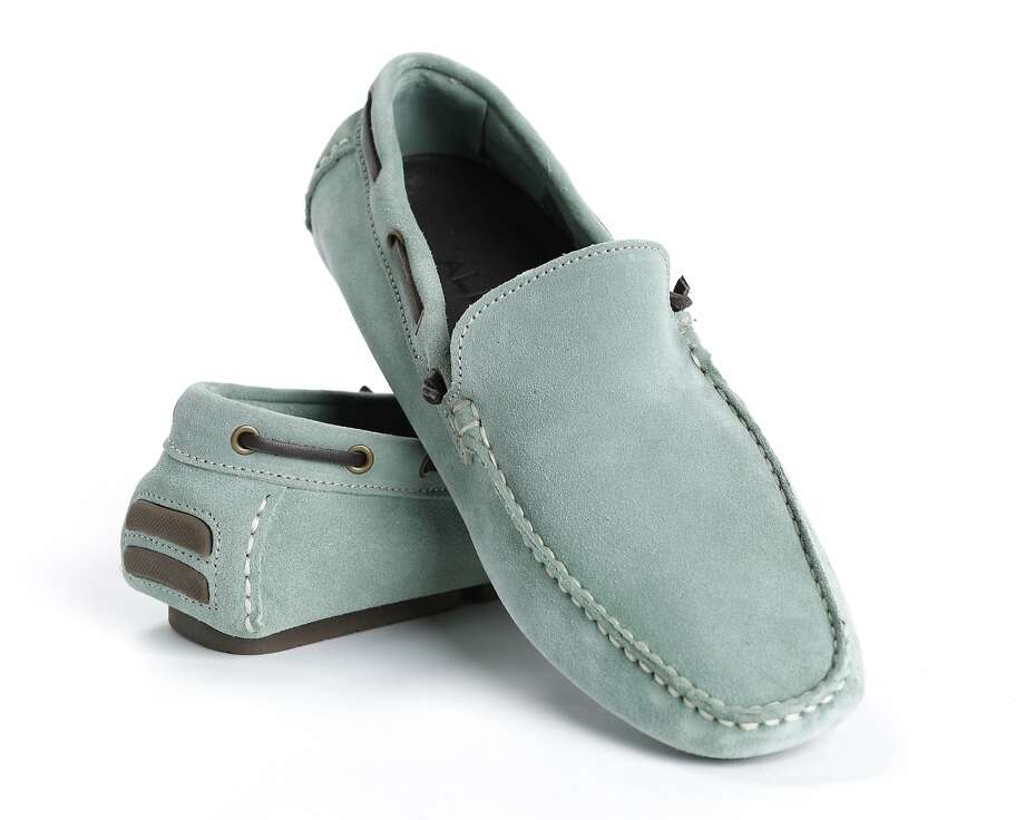 mint green loafers