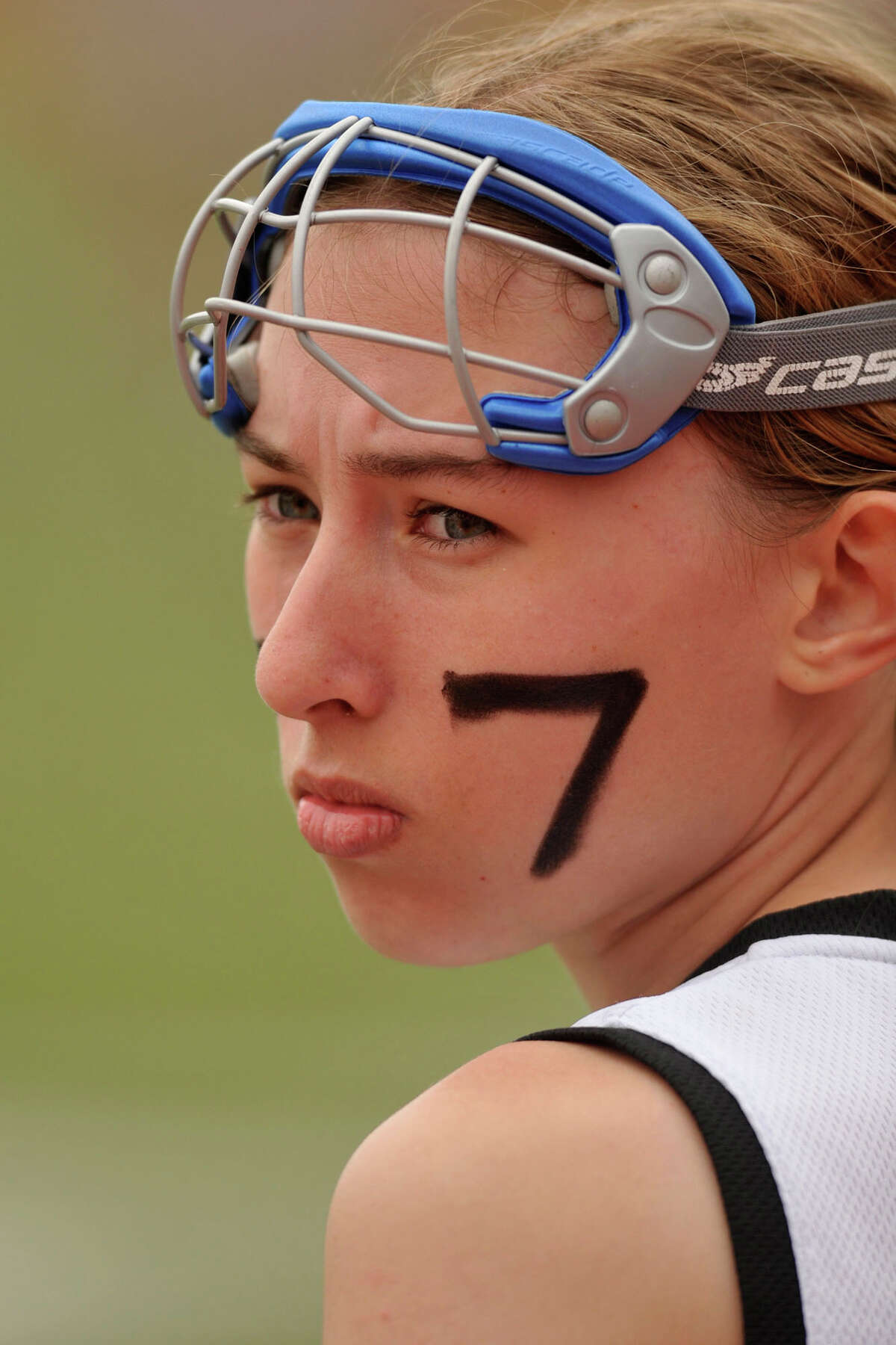 Stamford's Kirstin McLeod looks on from the sidelines during the Black Knights' game against Fairfield Warde at Stamford High School in Stamford, Conn., on Tuesday, April 22, 2014. Fairfield Warde won, 12-6.