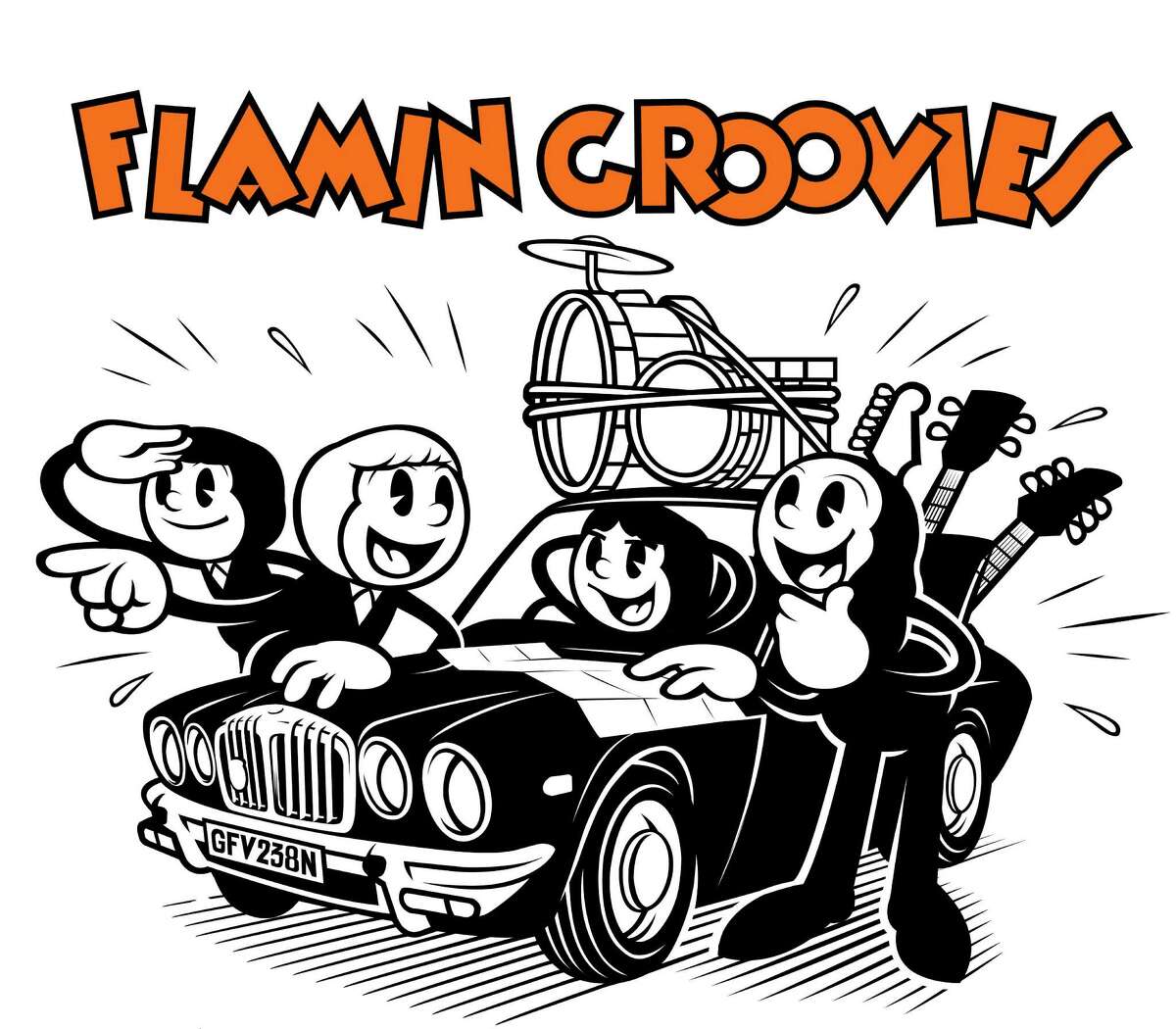 logo for rock band Flamin Groovies