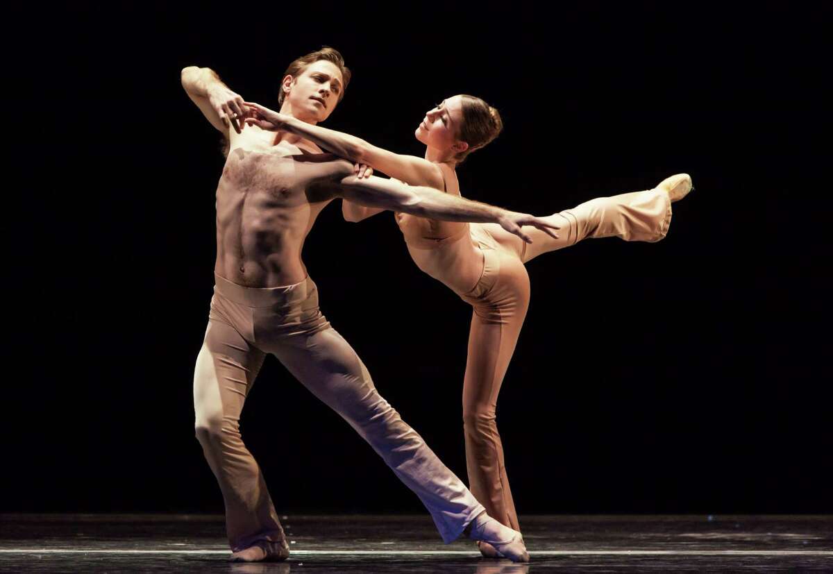 Ian Casady and Jessica Collado perform in "Sons de L'Ame," one of three works by Stanton Welch on the program when Houston Ballet performs May 1 at the Cynthia Woods Mitchell Pavilion in the Woodlands.