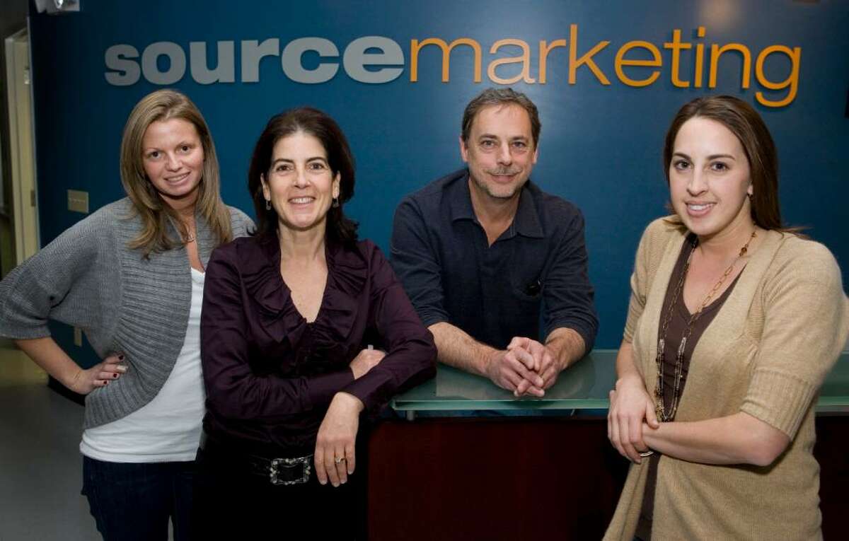 The team from Source Marketing working on the 2010 planning for the Starkist ad campaign includes, from left, Chelsea Fox, account executive, Jamie Klein, senior vice president, Christopher Healey, senior vice president and executive creative director, and Brooke Studwell, account supervisor.