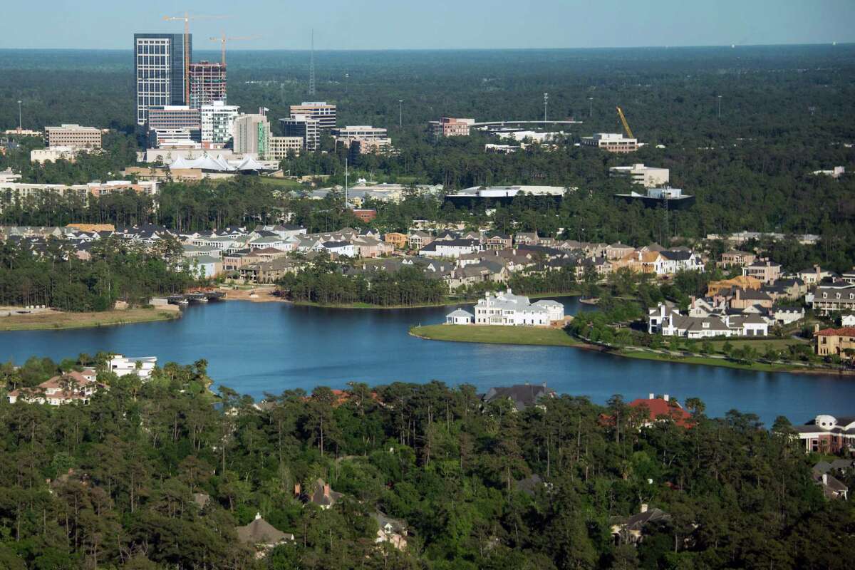 The Woodlands Town Center is seen above Lake Woodlands on Thursday, April 11, 2013. ( Smiley N. Pool / Houston Chronicle )