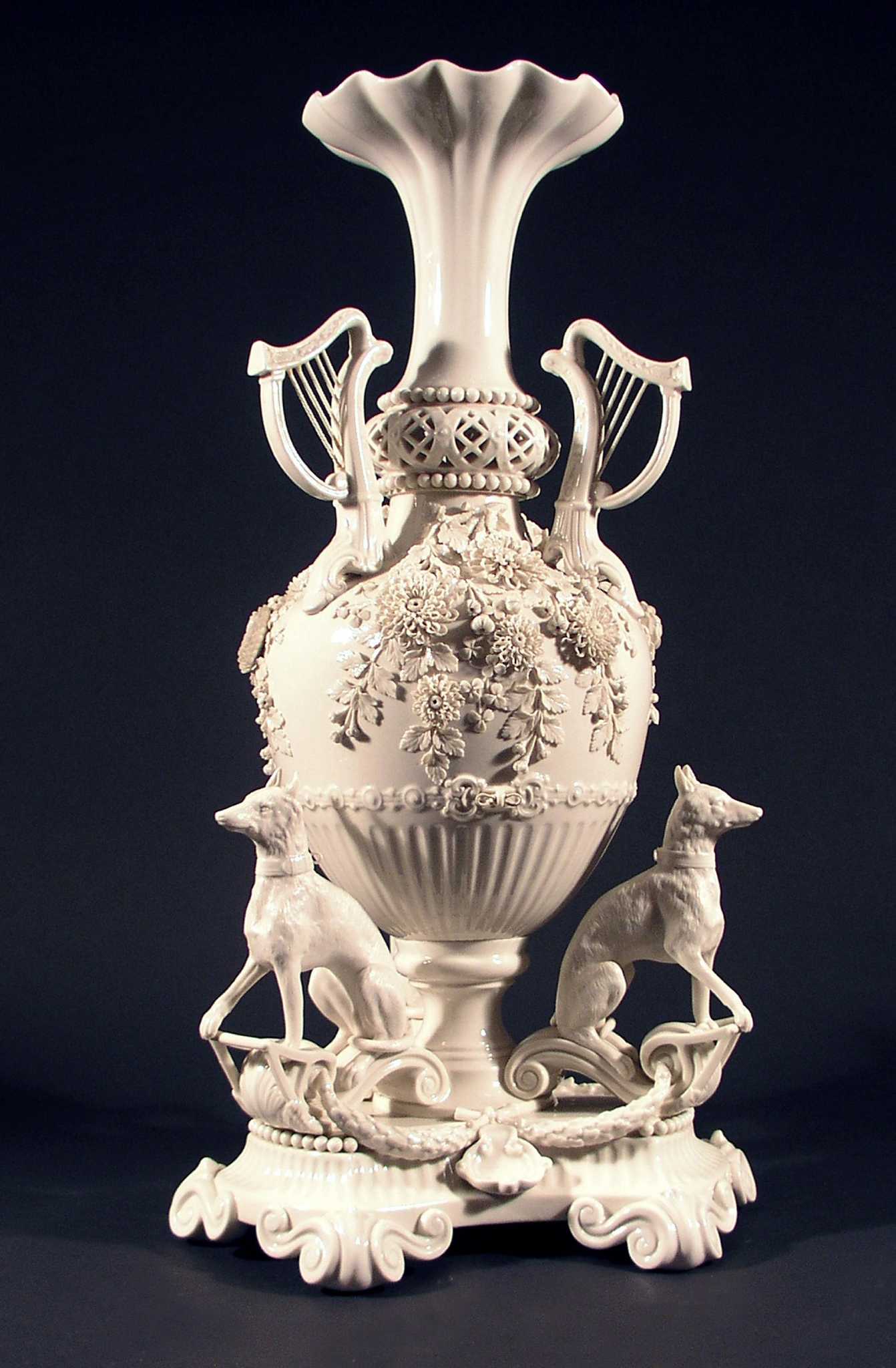 Belleek Pottery vase The Centre of attention