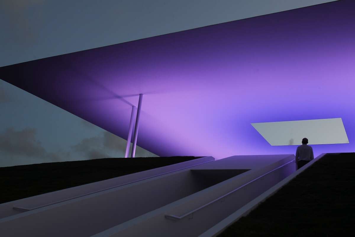 James Turrell  Skyspace Don’t think you have time for art? This work could be a wake-up call. James Turrell’s “Twilight Epiphany” Skyspace on the Rice University Campus activates daily at sunrise and sunset. Set within the spaceship-like Suzanne Deal Booth Pavilion, it provides an otherworldly light show that lasts about 40 minutes and changes depending on the weather conditions. Wander across the campus and you’ll also find sculptures by James Surles, Jaume Plensa, Mark di Suvero and others. The skyspace is located behind the Shepherd School of Music; parking is close in the campus’ Central Garage. Closed Tuesdays. Price: Free skyspace.rice.edu [Photo: B.J. Almond, Senior Director of News and Media Relations for Rice stands under the Skyspace by James Turrell at Rice University.]
