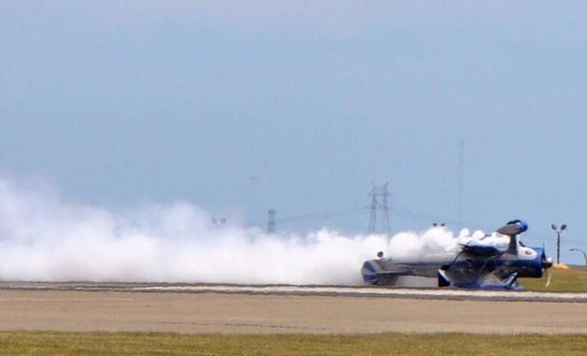 Pilot killed in biplane crash at Travis air base show