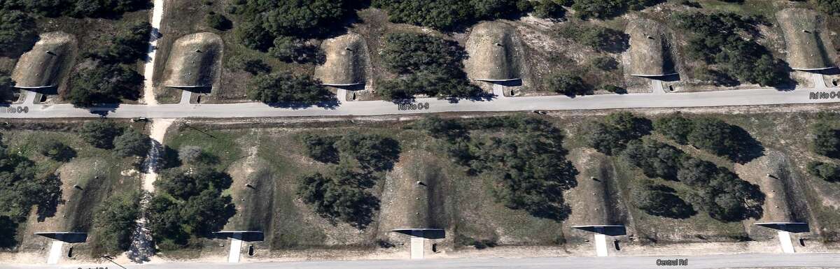 Bunkers at Camp Stanley (Google Maps)