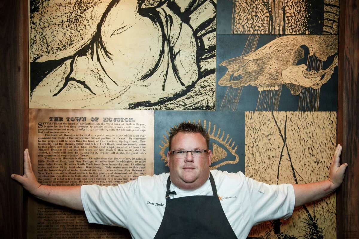 Chris Shepherd poses for a photo in his restaurant Underbelly, Monday, April 22, 2013, in Houston. Shepherd is a nominee for best chef Southwest for the 2013 James Beard Foundation awards on May 6. ( Michael Paulsen / Houston Chronicle )