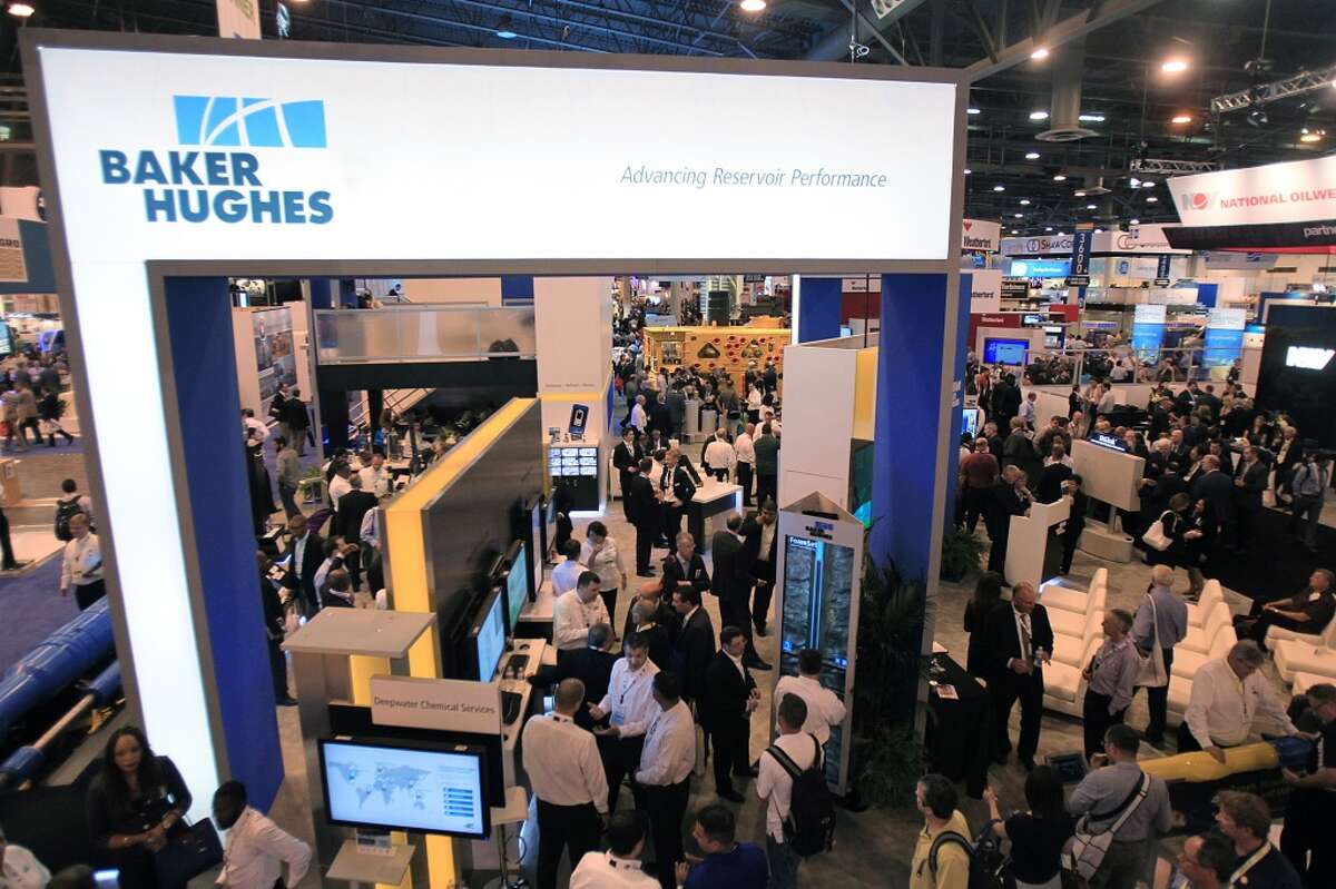 The Baker Hughes booth in the Offshore Technology Conference at NRG Park on May 5, 2014, in Houston, Tx. ( Mayra Beltran / Houston Chronicle )