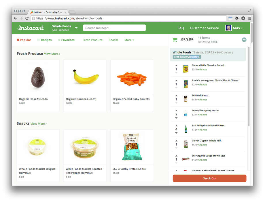instacart add special request to existing order