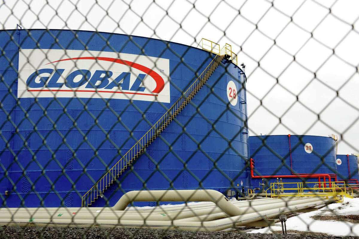 Global Oil Company tanks on Wednesday, March 12, 2014, at the Port of Albany in Albany, N.Y. (Cindy Schultz / Times Union)