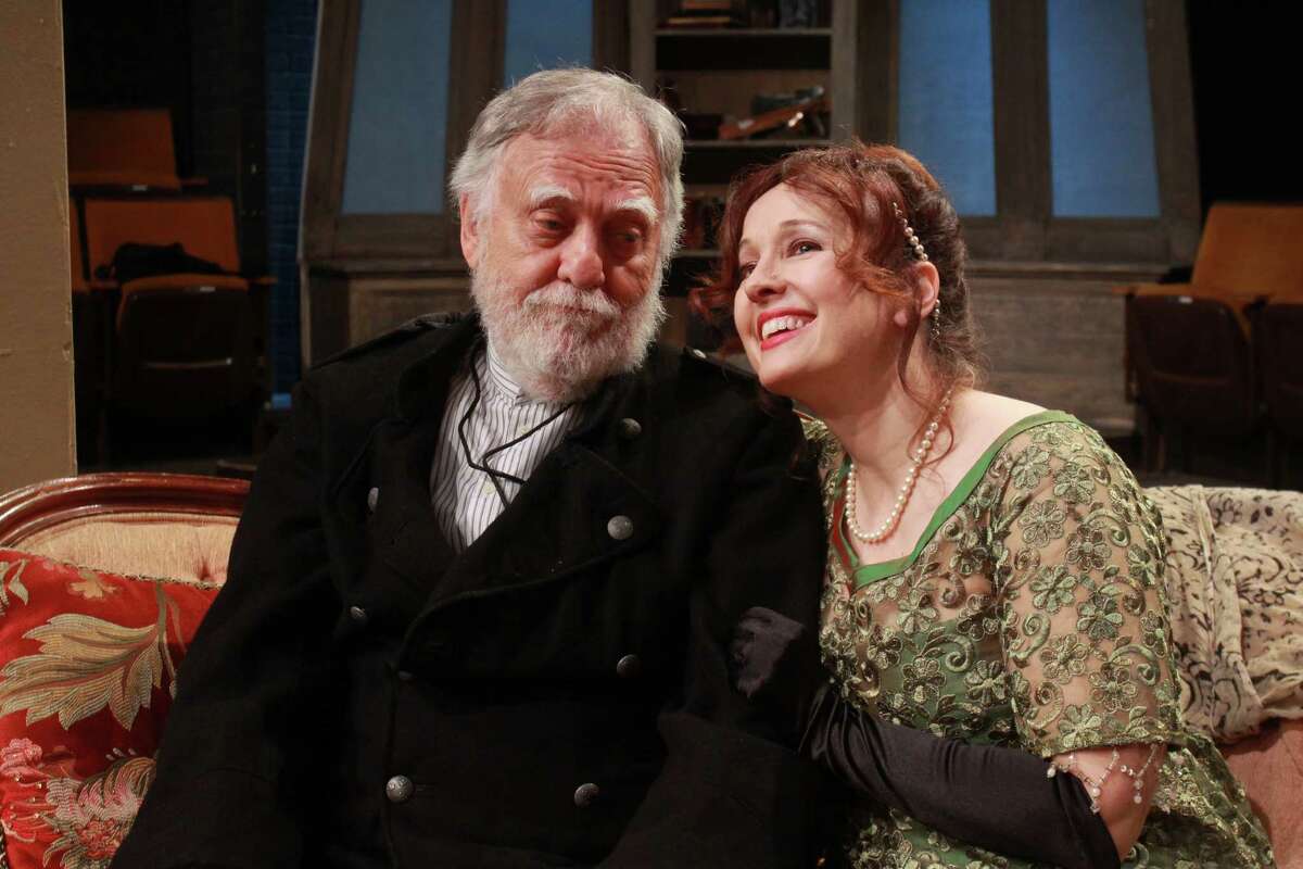 Charles Krohn as Captain Shotover, and Celeste Roberts as his daughter, Hesione Hushabye in Main Street Theater's staging of the George Bernard Shaw classic "Heartbreak House."