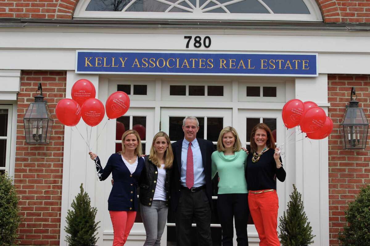 Kelly Associates has partnered with Opus for Person-to-Person on the annual Balloons for Campers Day fundraiser for the fourth year in a row. Pictured, from left, Caitlin McAuliffe, Noelle Kraus, Kelly Associates Vice President Jeff Kelly, Tasha Blair and Lindsay Warnke.