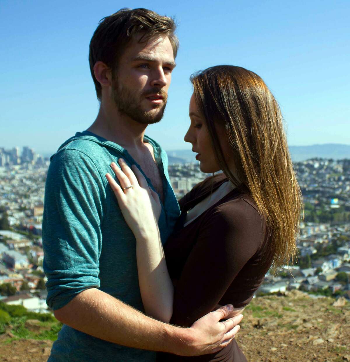 Michael McDonald plays Raphael, a choreographer "in love with love," and Alyssa Johnson plays Sienna, an aspiring dancer from Fresno, in BrickaBrack's "never fall so heavily again." Performances 16-25 at Dance Mission Theater, San Francisco.