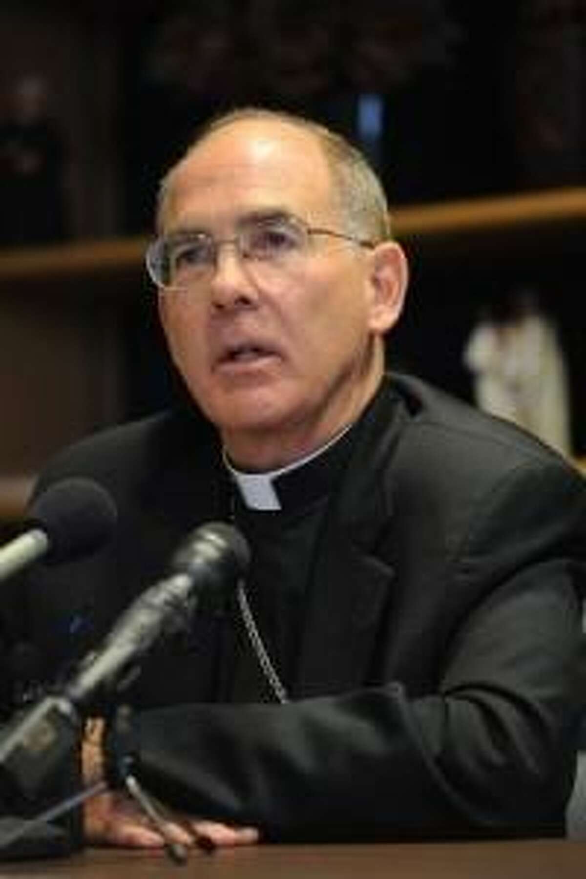 Archbishop J. Peter Sartain has faced Seattle news media just once, on the day he arrived in town.