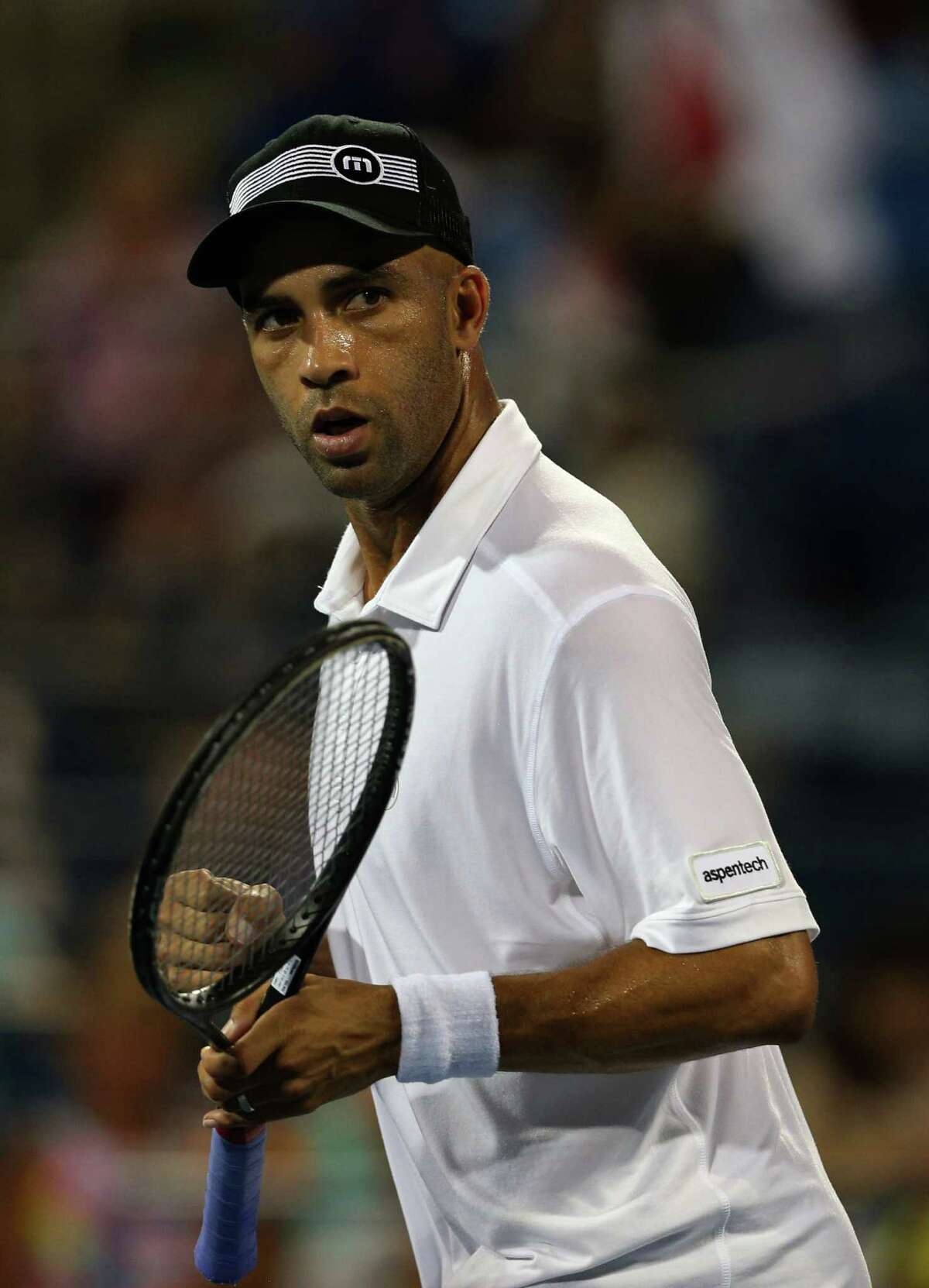 James Blake of the United States at the 2013 US Open at USTA Billie Jean King National Tennis Center on August 28, 2013