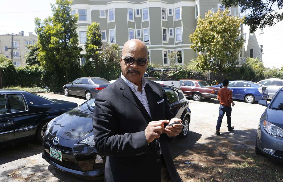 Preston Turner, the Chairman of the Board at the Third Baptist Church at the site of the church's overflow parking area, in San Francisco, Calif. on Wednesday May 7, 2014. The church teamed up with Spoton Parking over a year ago to rent their parking spaces when they are not in use. The Spoton application lets people rent out their driveway, garage or parking lot, matching them up with clients who are in need of parking spots.