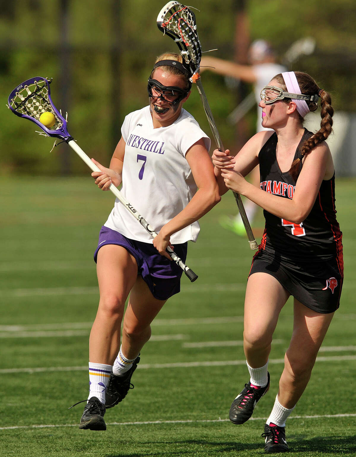Stamford rolls over Westhill in girls lacrosse