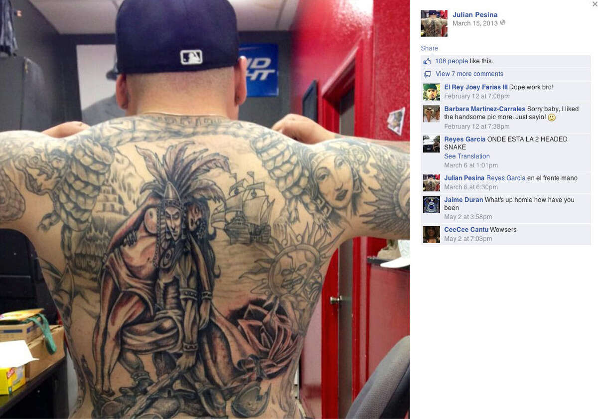 This is an image of Balcones Heights police officer Julian Pesina's taken from his Facebook page.