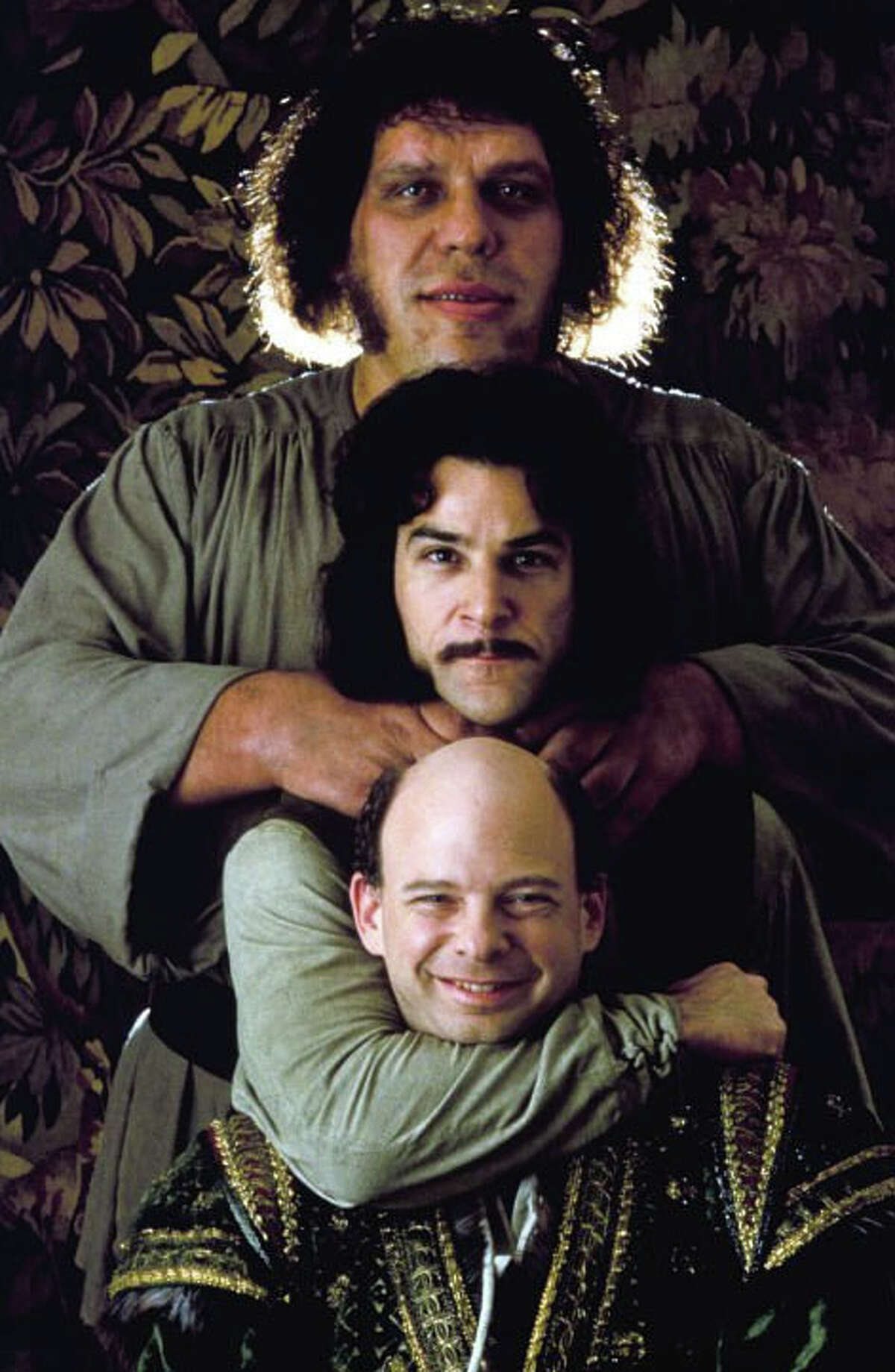 André the Giant, from top, Mandy Patinkin and Wallace Shawn star in "The Princess Bride."