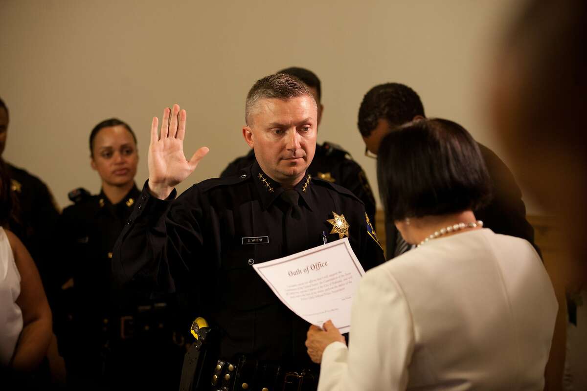 Mayor Jean Quan appoints interim chief Sean Whent, a 17-year veteran of the force, to be the police chief at City Hall in Oakland, Calif. on Wednesday, May 14, 2014.
