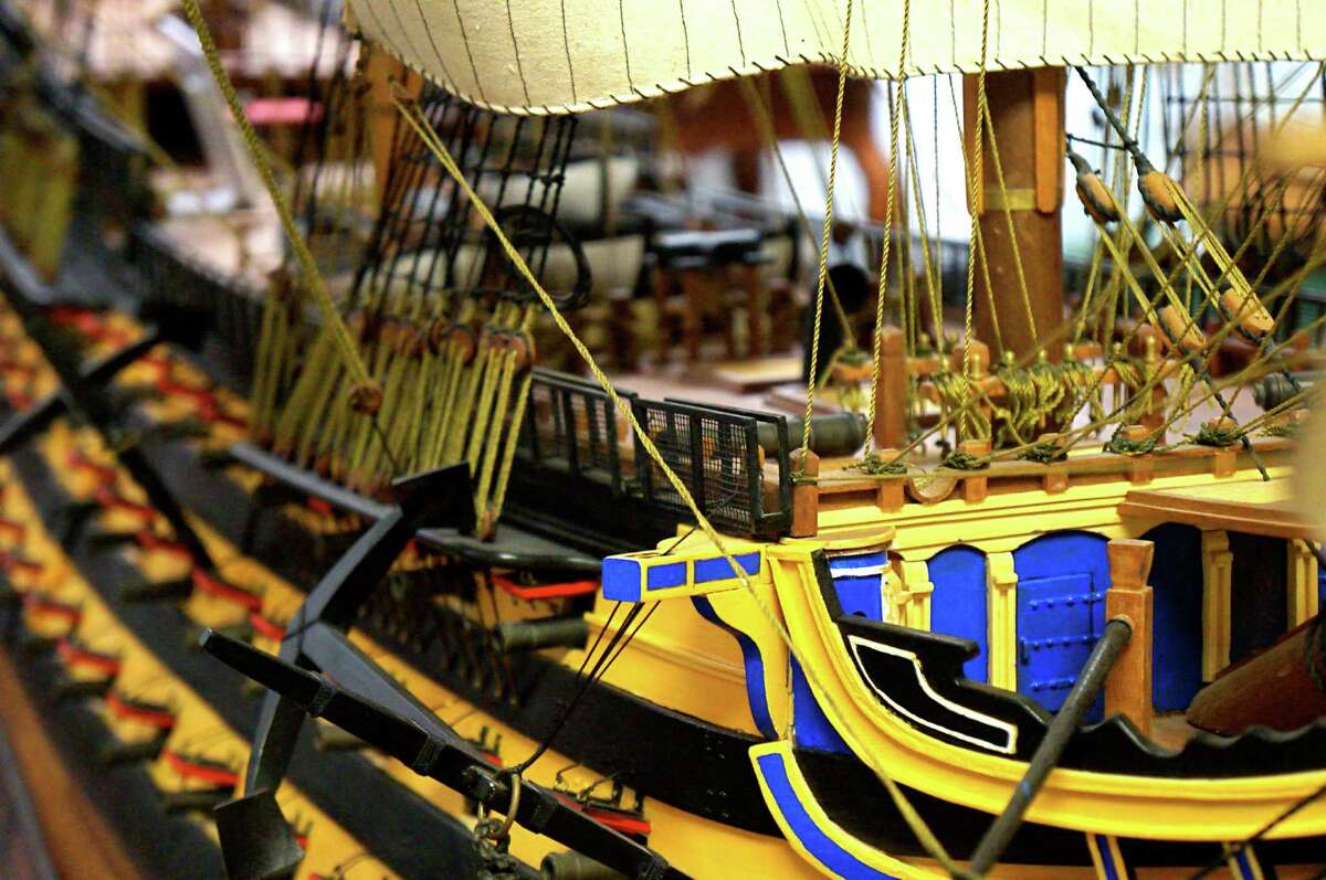 Detail of a miniature in the Houston Maritime Museum.