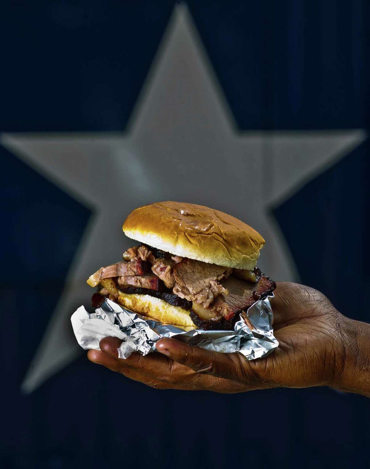 Brooks Place BBQ's sliced beef sandwich, Friday, June 21, 2013, in Cypress. ( Nick de la Torre / Houston Chronicle )