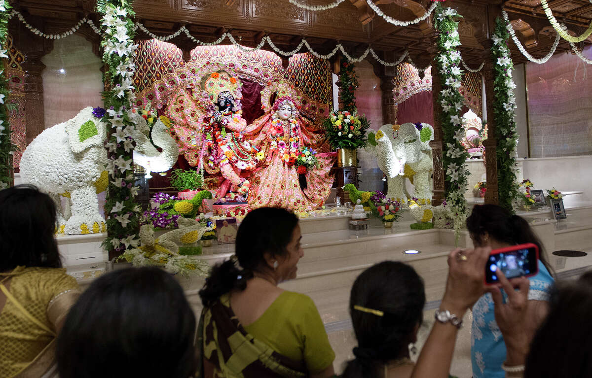 Ceremony hare krishna temple in hi-res stock photography and