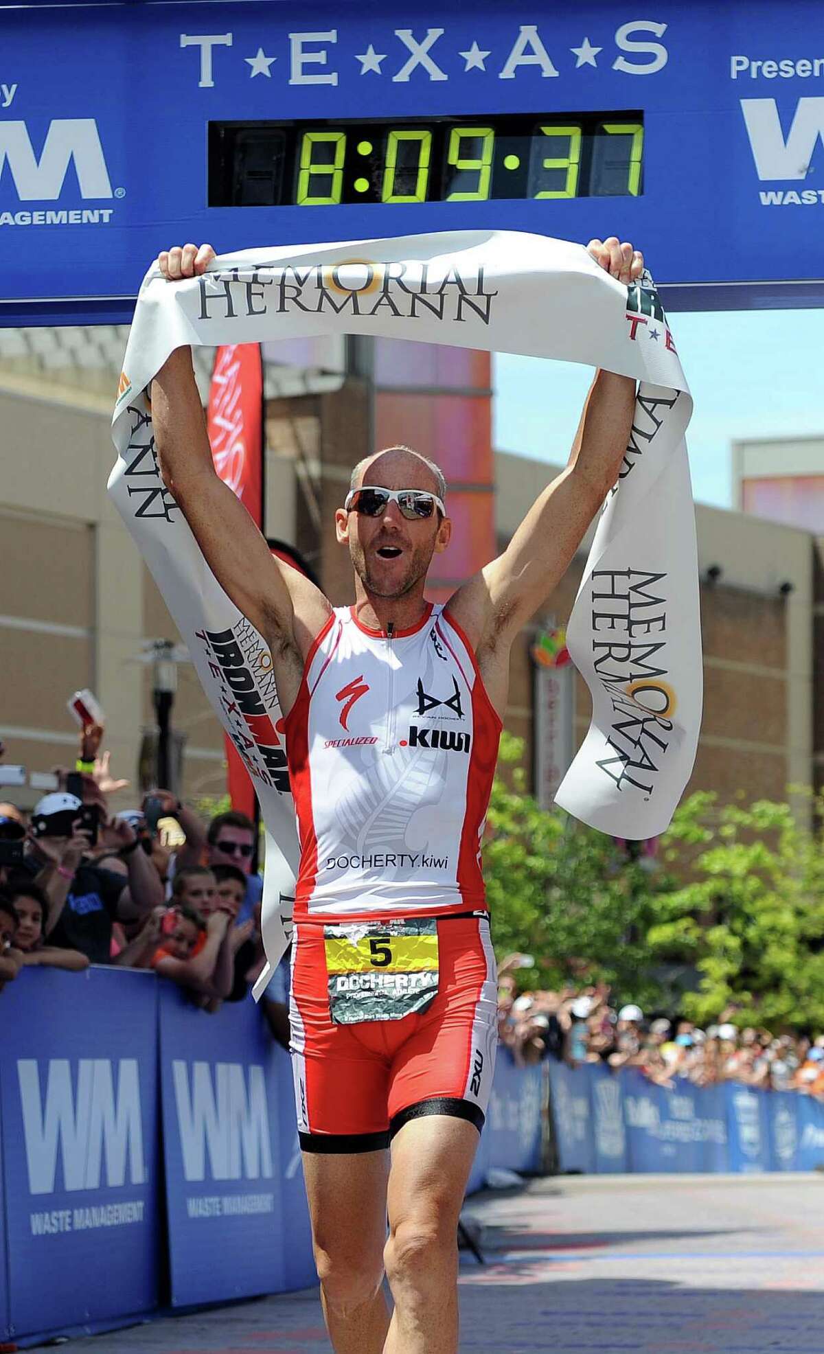 Docherty wins Memorial Hermann Ironman Texas