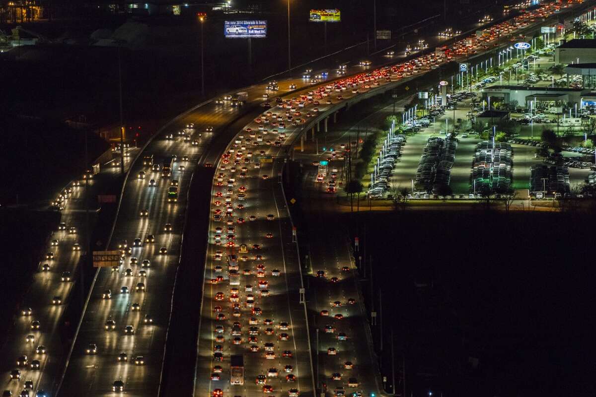 View looking outbound of evening traffic on U.S. 290 near Beltway 8 on Monday, Jan. 20, 2014, in Houston. ( Smiley N. Pool / Houston Chronicle )