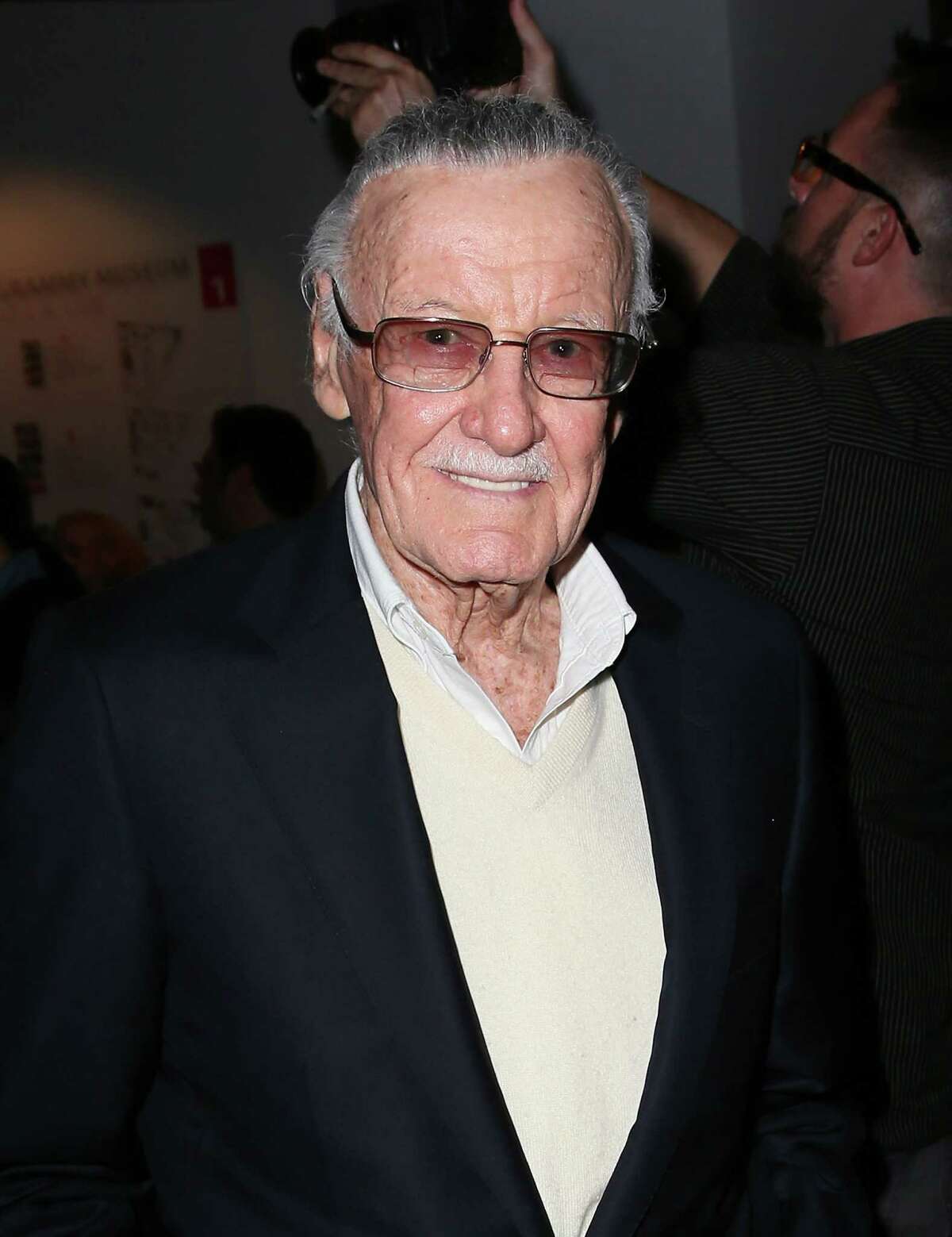 LOS ANGELES, CA - FEBRUARY 19: Comic book writer Stan Lee attends the Yoshiki performance and exhibit launch event at The GRAMMY Museum on February 19, 2014 in Los Angeles, California. (Photo by David Livingston/Getty Images)
