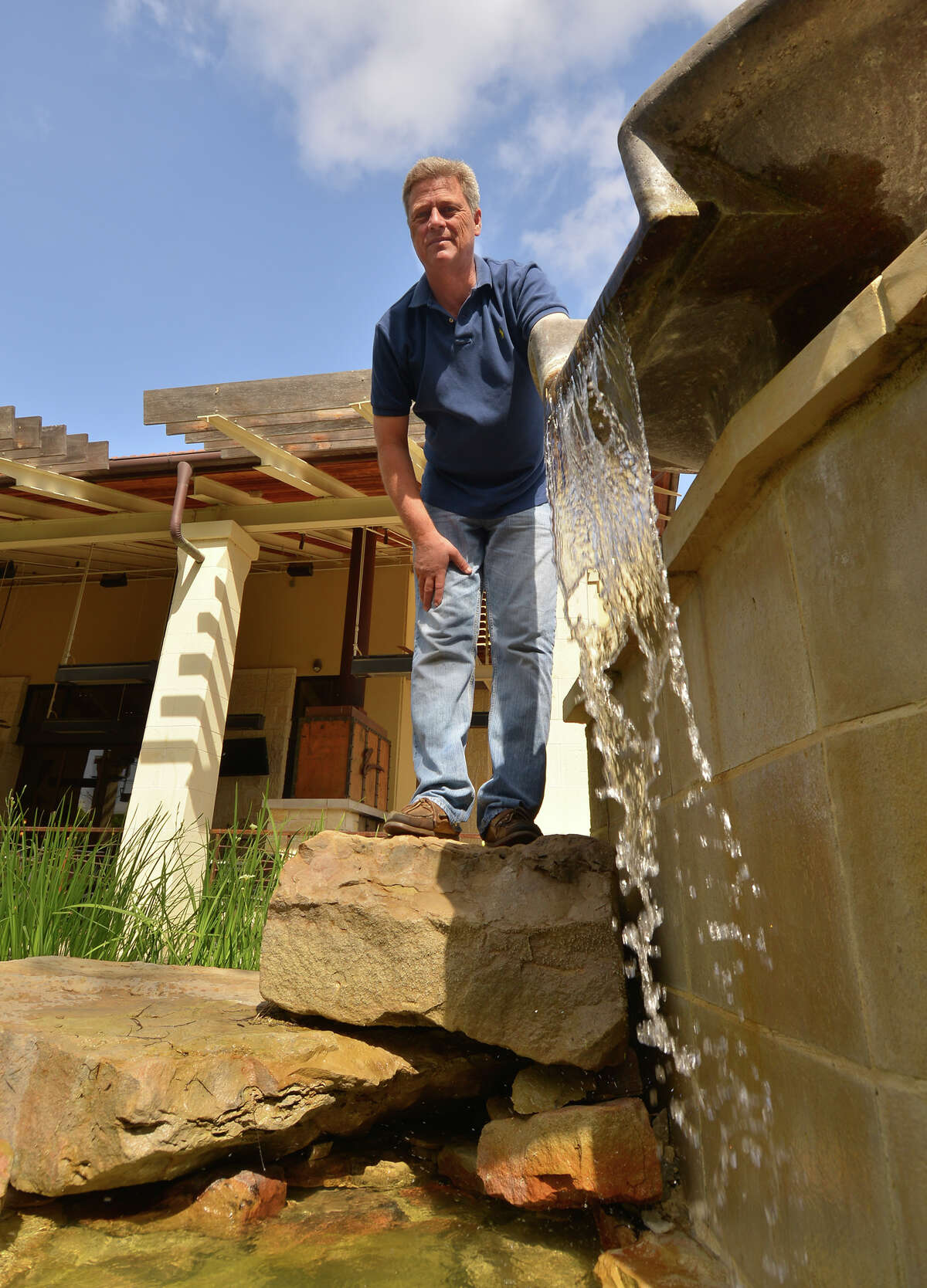Texan finds a wellspring of work repairing fountains