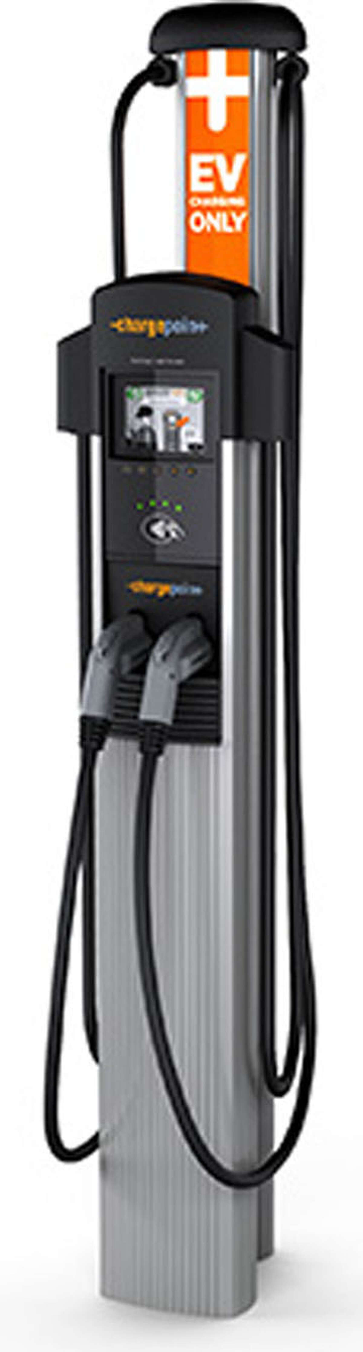 A ChargePoint public port similar to this will soon be offered to consumers in New Milford. May 2014