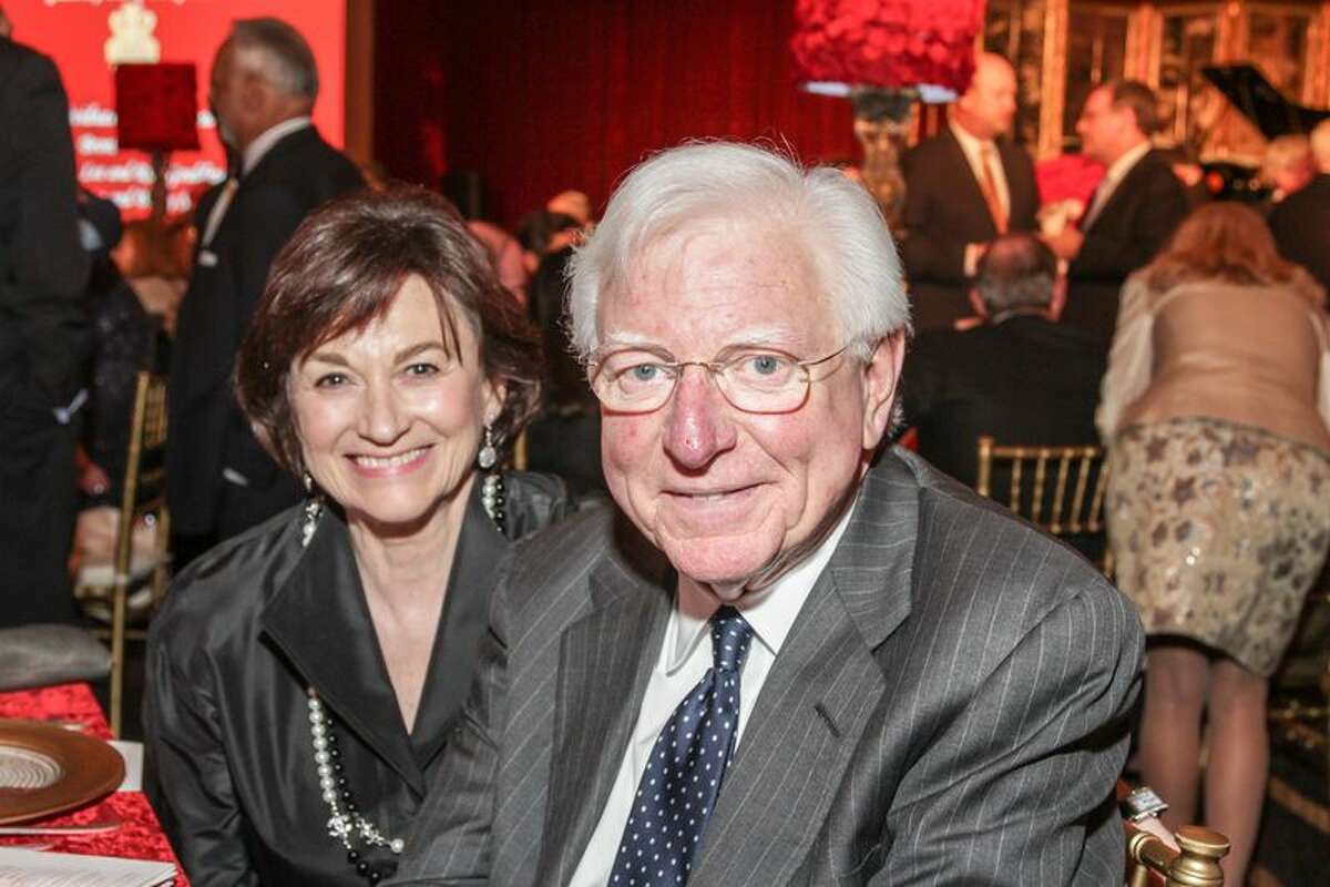 Linda Gale White with Governor Mark White in 2014 at the  Tapestry Gala benefiting Interfaith Ministries for Greater Houston.