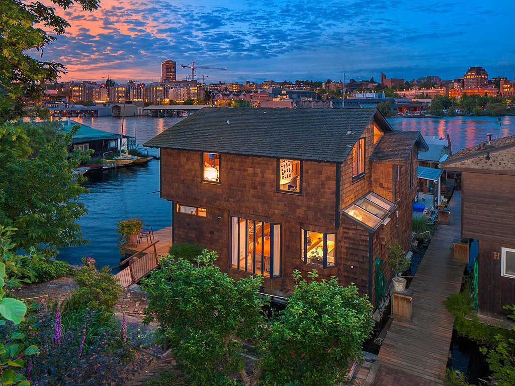 Iconic architect's floating home for sale