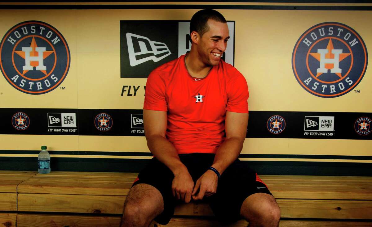 Astros rookie George Springer overcame a childhood stutter but swears it's still with him. "I've learned to control it. In my mind, I switch words," he says.