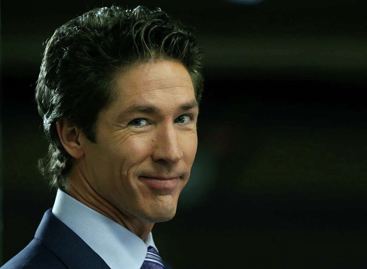 Joel Osteen answers questions about their upcoming performance "Texas-Sized Night of Hope" on May 24 to be held at the Alamodome. Tuesday, April 8, 2014.