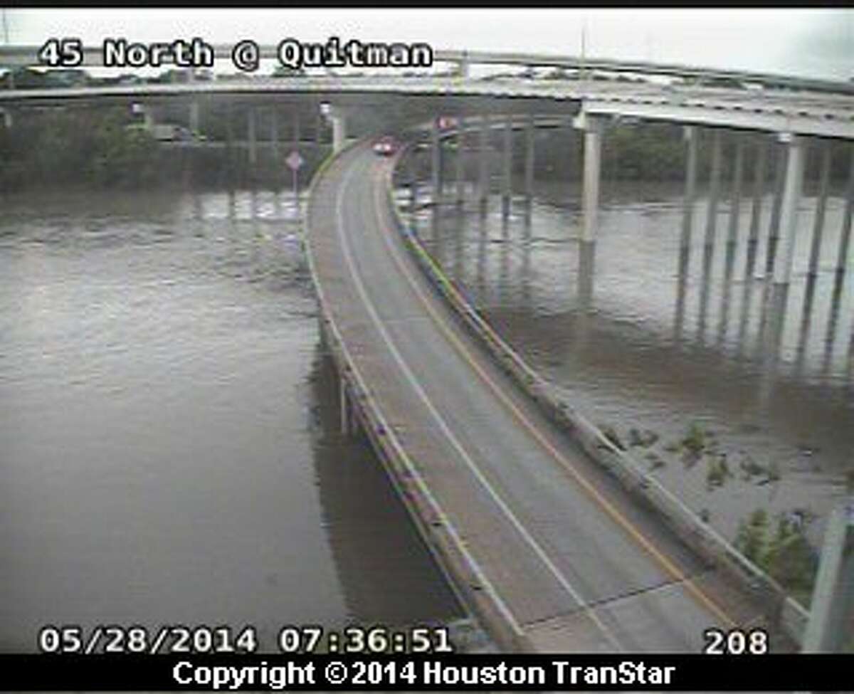Flooded roads for Houston drivers Wednesday morning