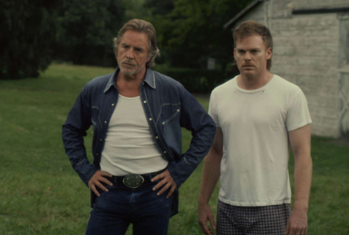 Sam Shepard (Russel), Don Johnson (Jim Bob), and Michael C. Hall (Richard Dane) and in Jim Mickle?•s COLD IN JULY.