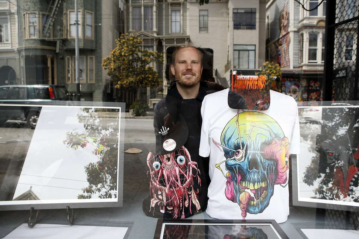 Owner Darren Scott poses for a portrait in his art and apparel shop Zero Friends, in San Francisco, CA, Friday May 20, 2014.