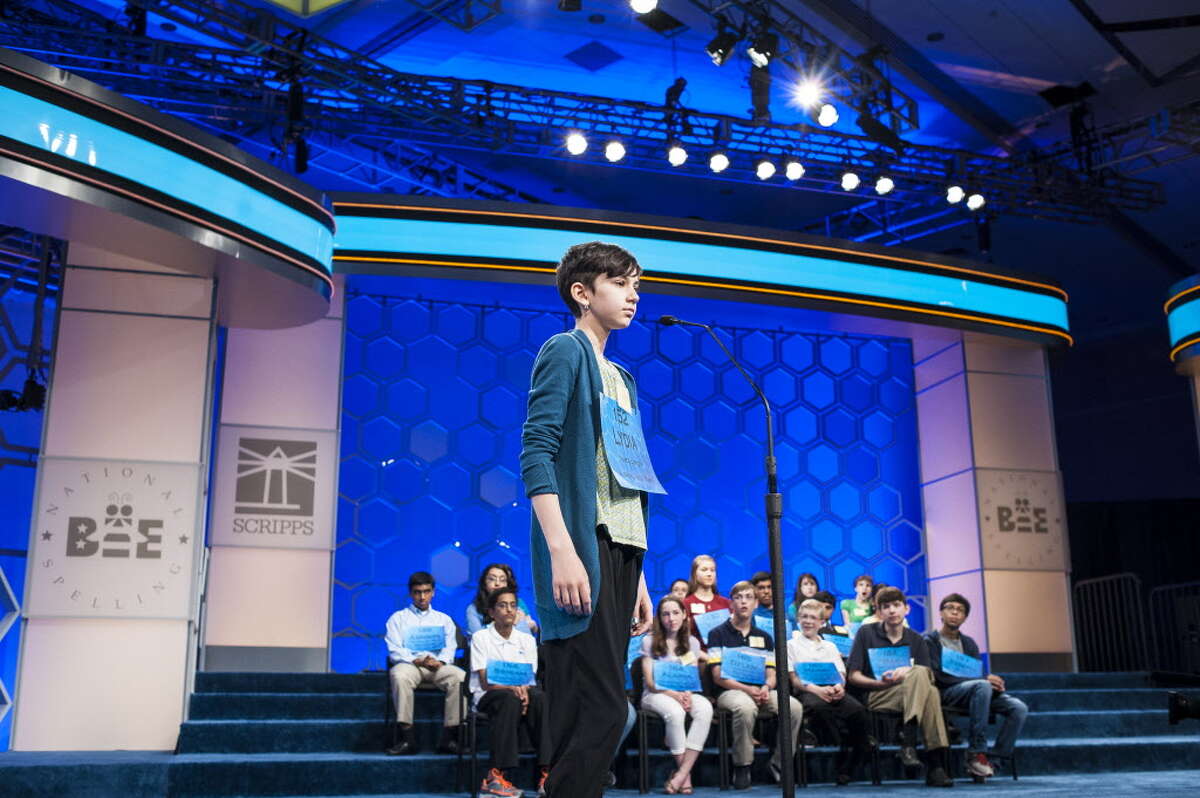 Lydia Loverin, 12, of Pittsfield, Massachusetts, participates in the semifinals of the Scripps National Spelling Bee on May 29, 2014 at the Gaylord National Resort and Convention Center in National Harbor, Maryland. times union