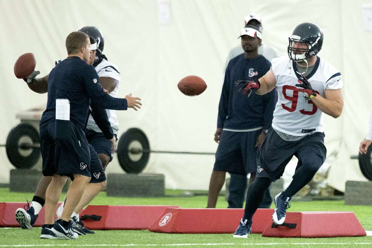 The Texans are counting on defensive end Jared Crick (93) to capably fill the void left when Antonio Smith opted for free agency.