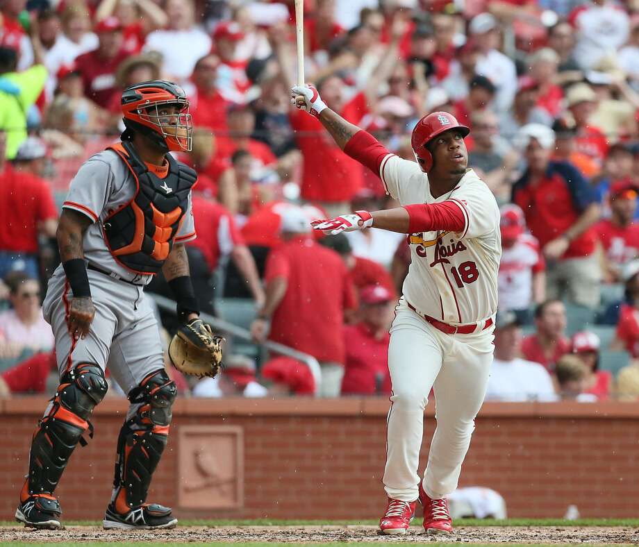 Oscar Taveras 1st Hr Helps Cards Top Giants Sfgate