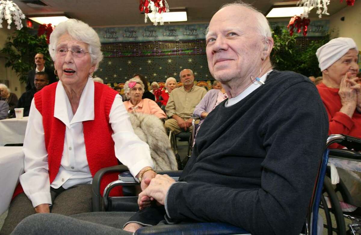 Nathaniel Witherell resident Bob Harriau and his valentine sweetheart Geraldine Christophersen spent the afternoon listening to the romantic tunes of the Bill Harris Quartet that played at the center Sunday.