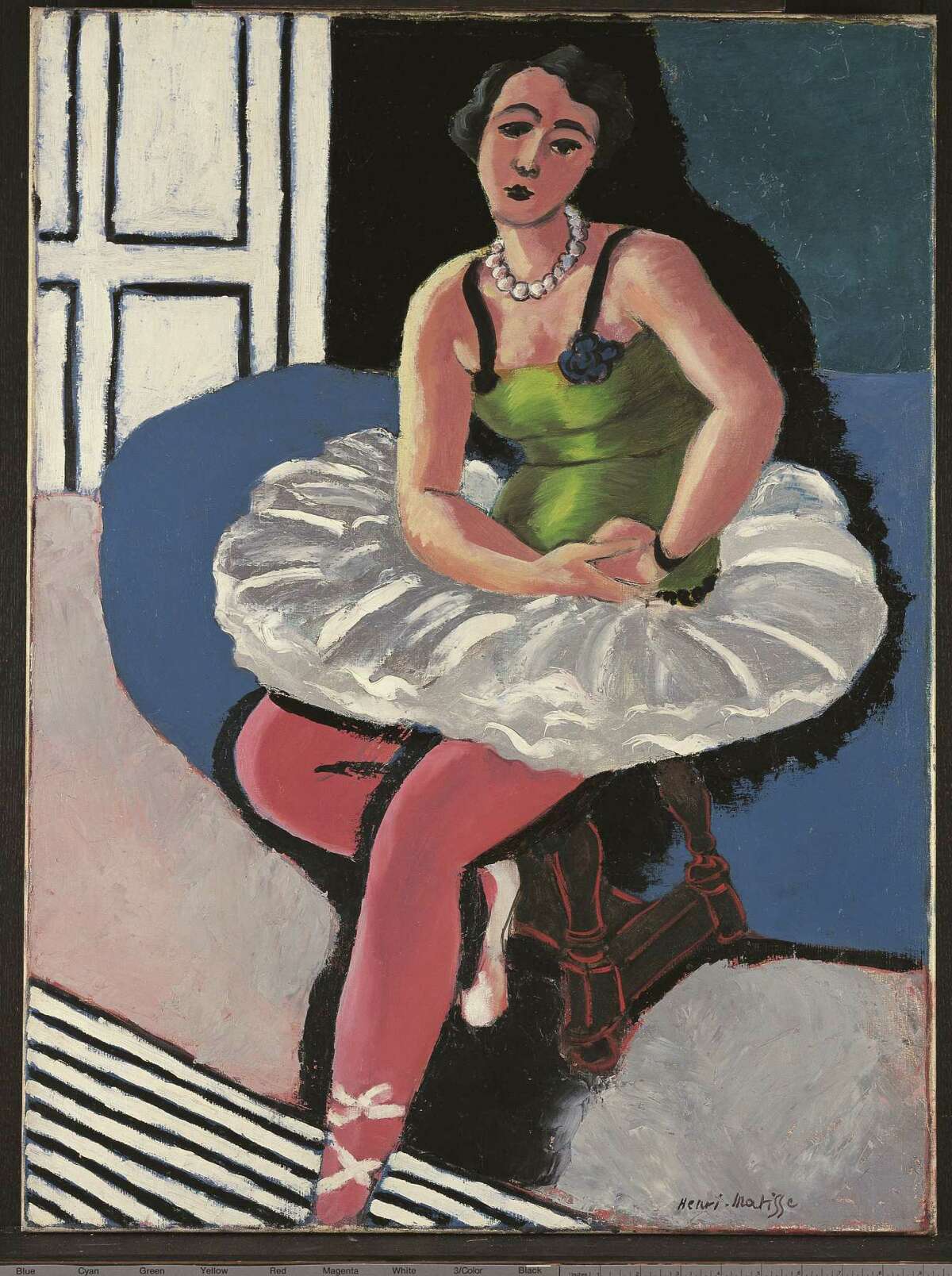 "Ballet Dancer Seated on a Stool," a 1927 painting from the exhibit "Matisse: Life in Color"