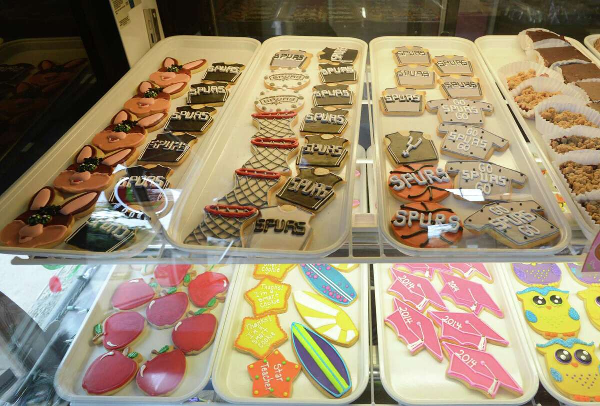 Lily's Cookies has an assortment of Spurs-related sweets for sale on Thursday, June 5, 2014. The hometown San Antonio Spurs are playing the Miami Heat for the NBA basketball championship this month.