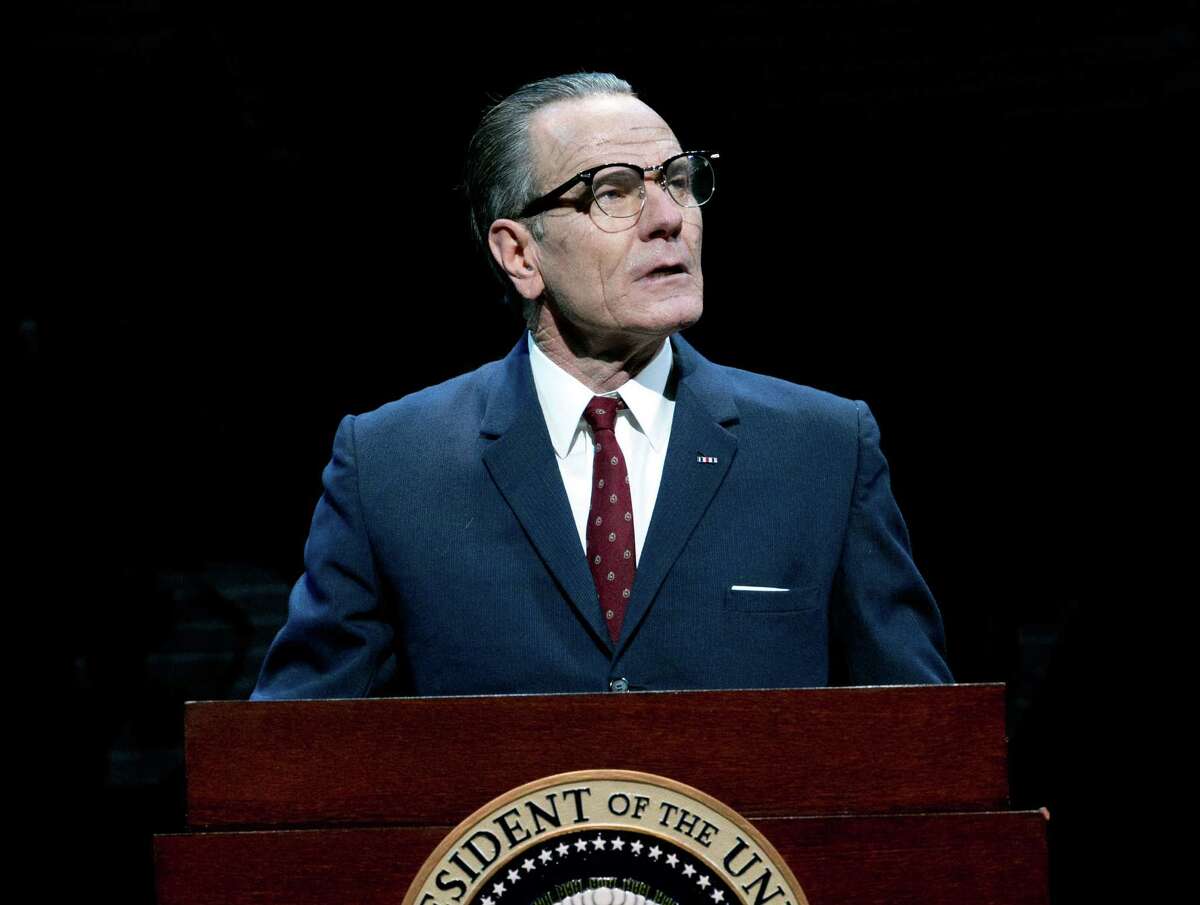 This image released by Jeffrey Richards Associates shows Bryan Cranston portraying President Lyndon B. Johnson during a performance of "All the Way." Audra McDonald became the showÂ?’s most decorated actress while Bryan Cranston won a best actor trophy for his Broadway debut at the 68th annual Tony Awards, on Sunday, June 8, 2014. Cranston, in a role far from TV's chemistry teacher-turned-meth kingpin Walter White, won the best lead actor in a play Tony for playing former President Lyndon B. Johnson in Robert Schenkkan's "All the Way." (AP Photo/Jeffrey Richards Associates, Evgenia Eliseeva, file)